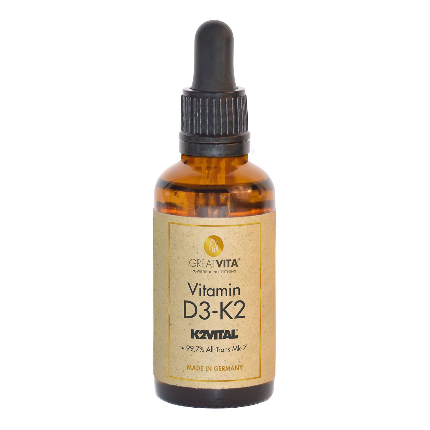 GreatVita vitamin D3 + K2 drops