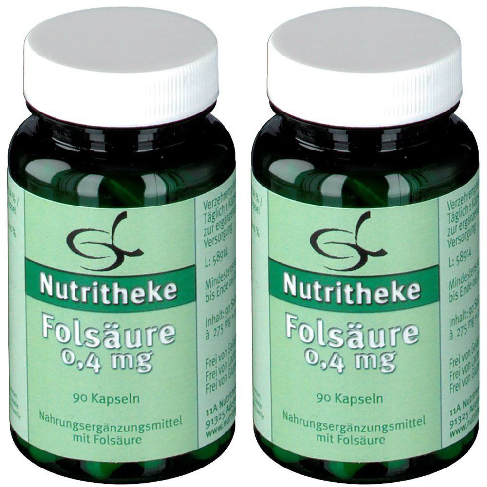 green line NUTRITHEKE folic acid 0.4 mg