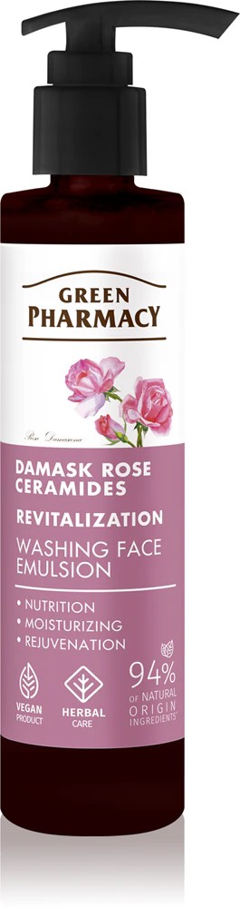 Green Pharmacy Damask Rose & Ceramides Face Emulsion Cleansing Emulsion for the Face