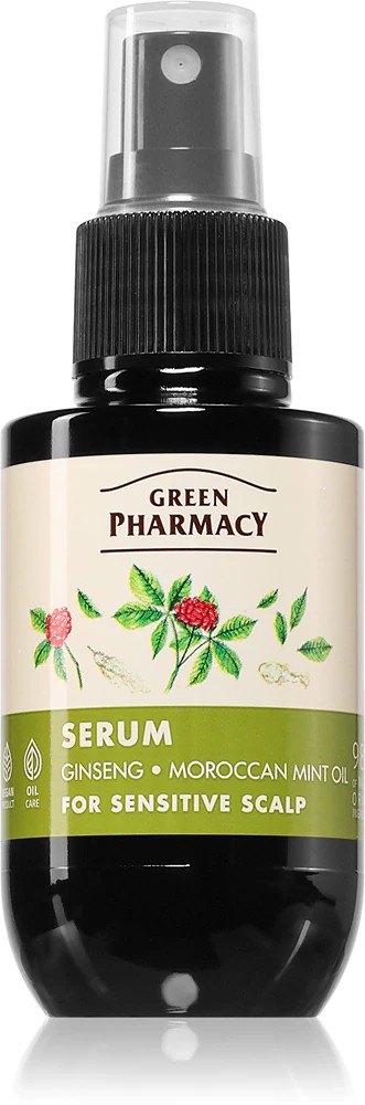 Green Pharmacy Ginseng & Morrocan mint oil Serum Serum for sensitive hair