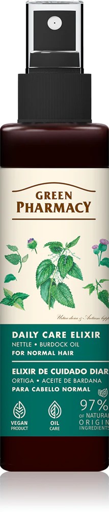 Green Pharmacy Nettle & Burdock oil Elixir Serum for normal hair