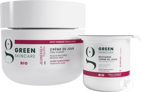 Green Skincare Day Cream Youth + Mature Skin Jar 50ml + Refill