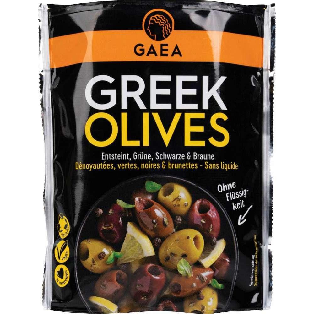 Greek olives, mixed, pitted