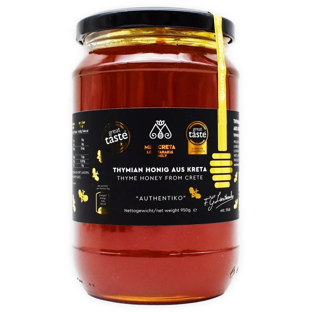 Greek Thyme Honey from Crete – Pure & Unadulterated – Tradition since 1948 (950 g)