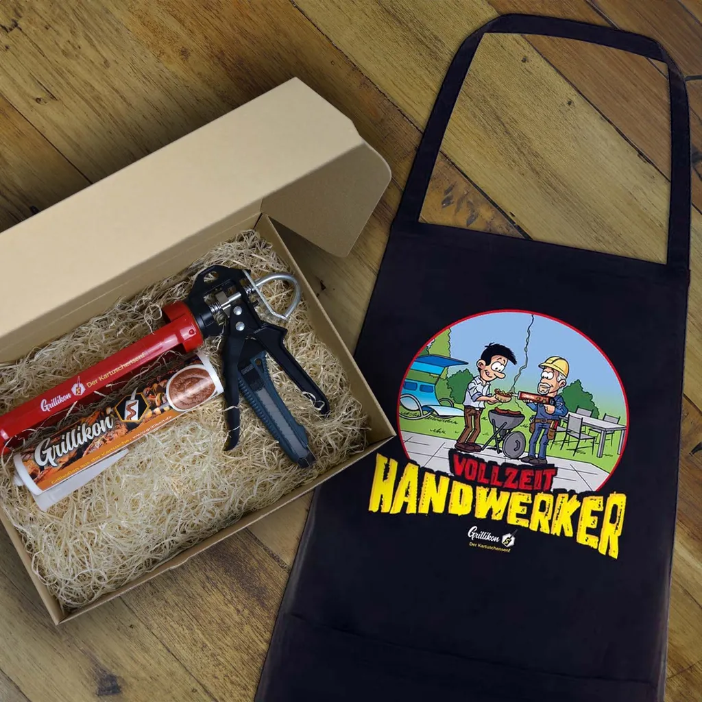 Grillikon Gift Set “Meister” Curry in 300 ml cartridge with grill apron
