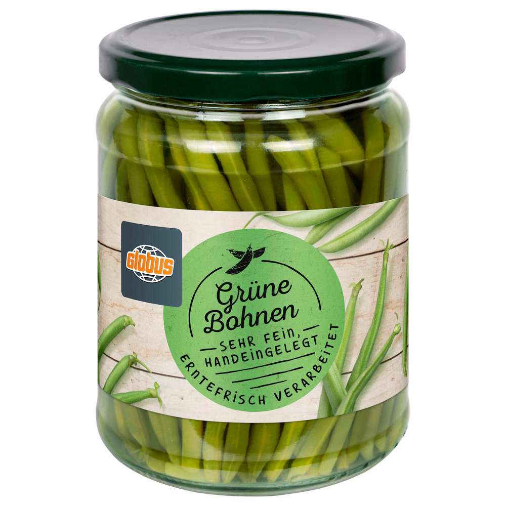 Green beans in a jar