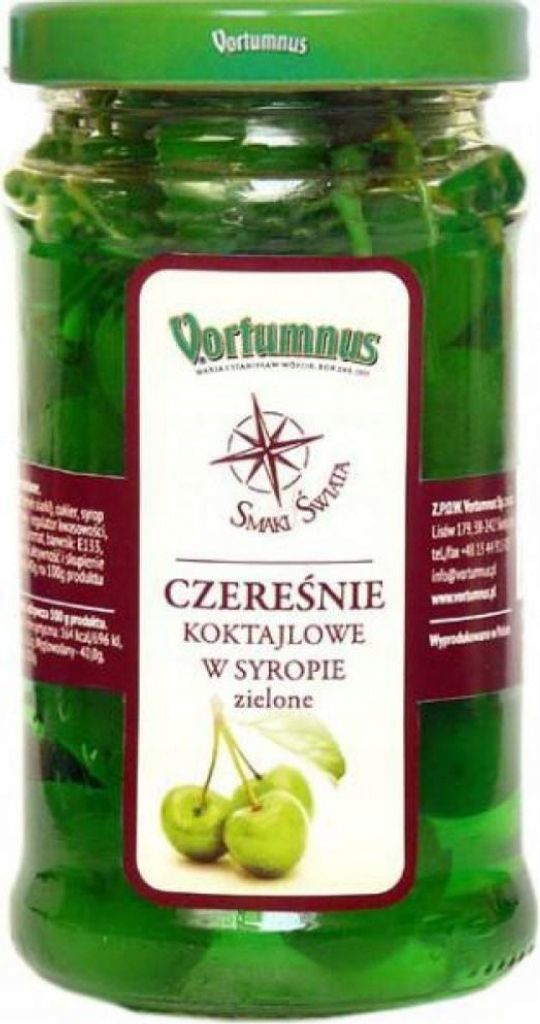 Green Cocktail Cherries 420g - Vortumnus