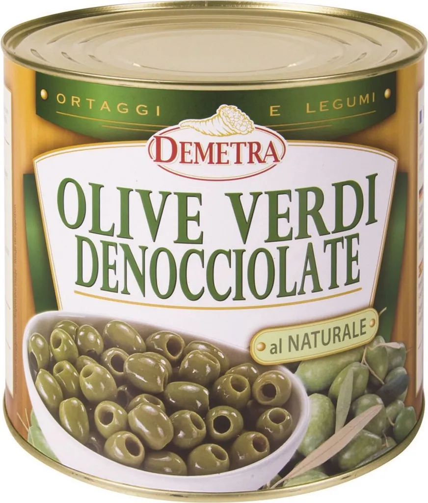 Pitted green olives 2.5 kg - Demetra
