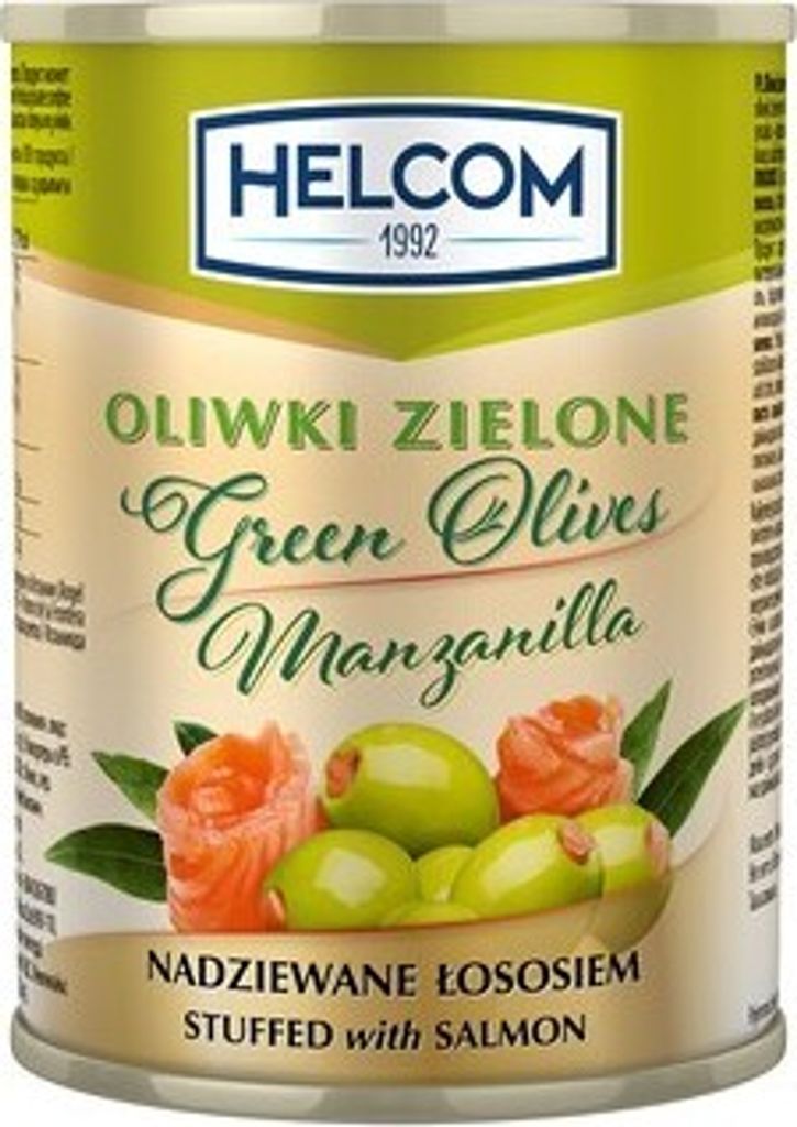 Grüne Oliven gefüllt mit Lachs 300Ml Helcom