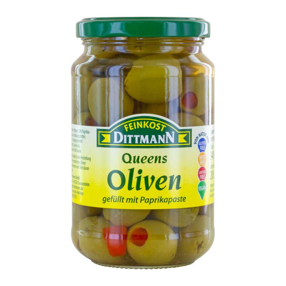 Green olives stuffed with peppers