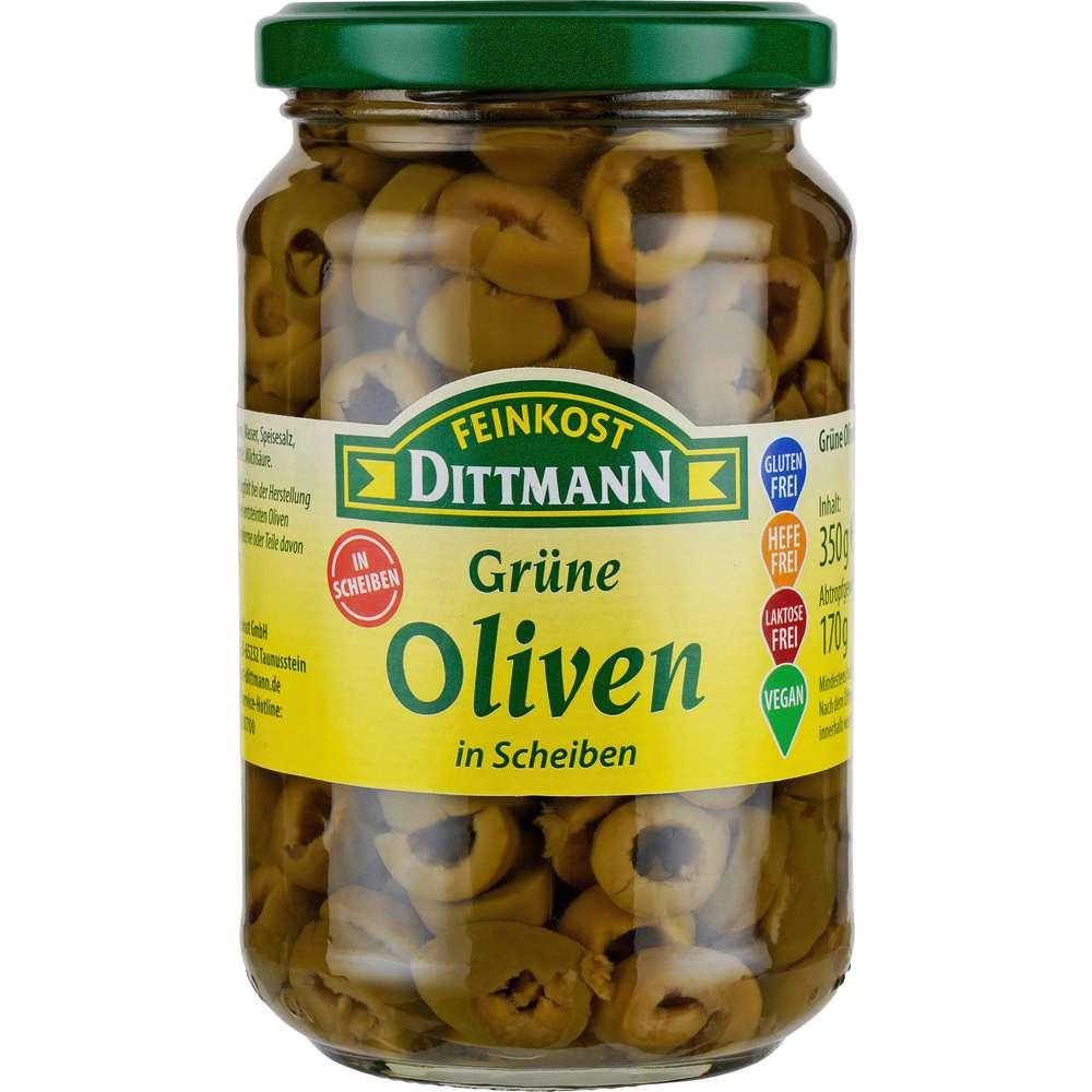 Green olives in slices