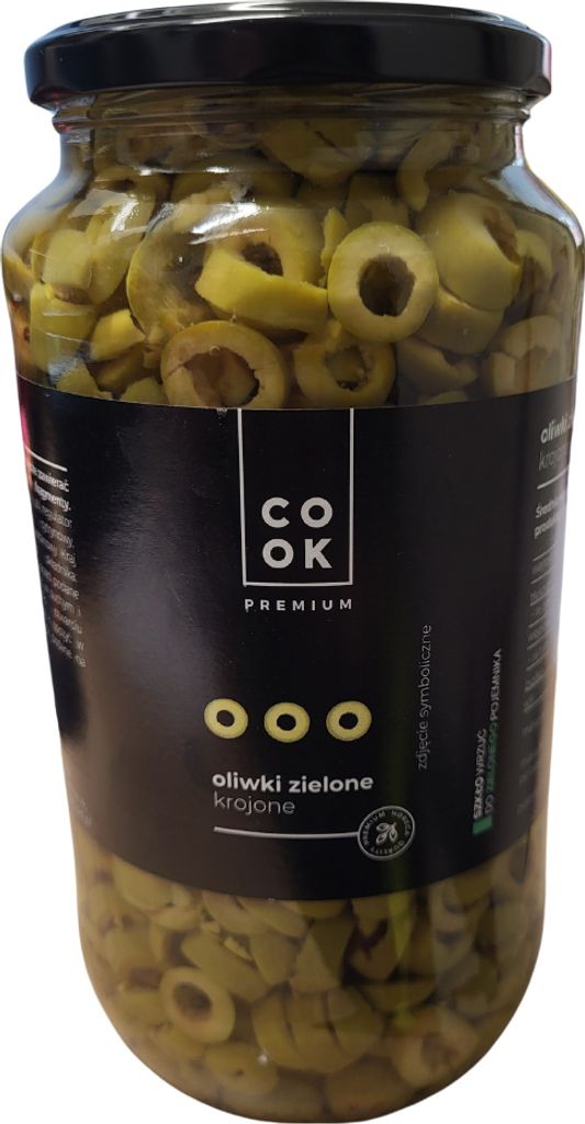 Green olives sliced ​​935g - Cook Premium