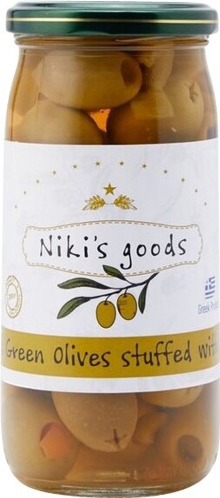 Green olives stuffed with jalapeno 200g Niki's Goods
