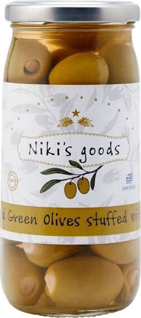 Green olives stuffed with garlic 200g Niki's Goods