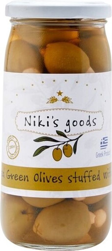 Green olives stuffed with almonds 200g Niki's Goods