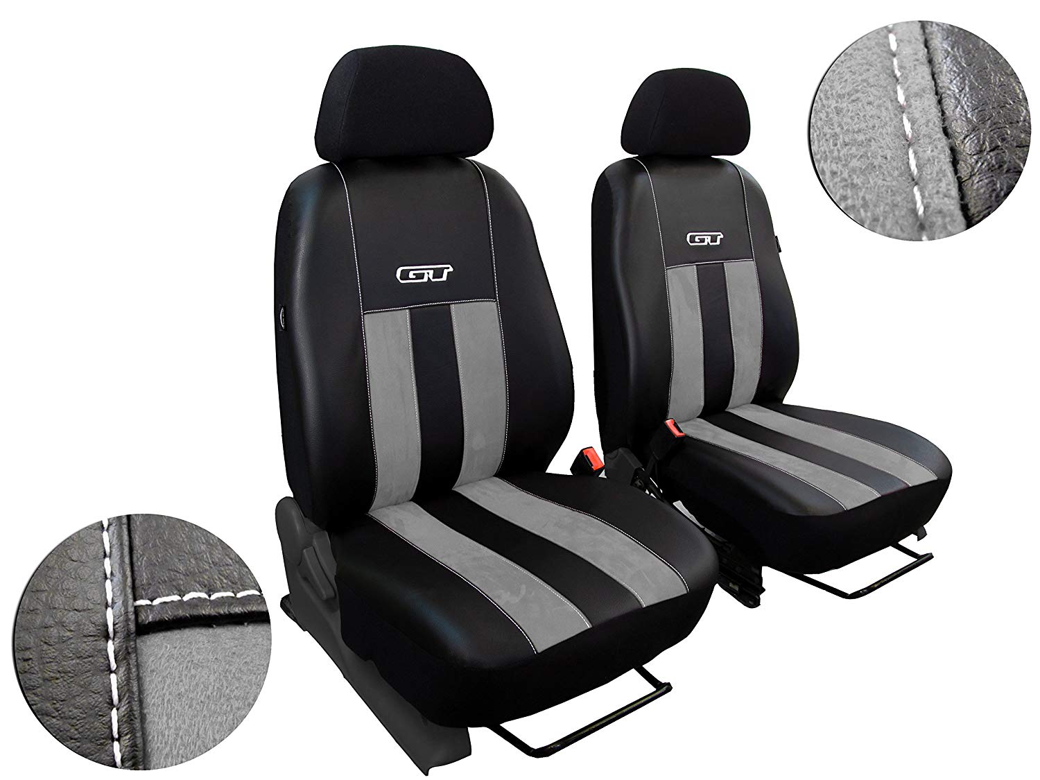 Front Seat Covers Custom Covers/Bus Cover for Fiat Doblo I ALCANTRA GT with Artificial Leather Seat. Grey in this listing (Other Offers Available in 3 Colours)