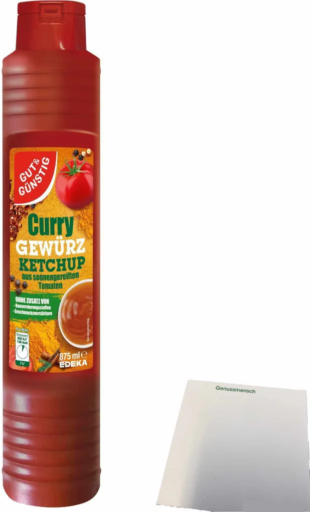 Gut& Curry-Gewürzketchup (875ml) + usy Block