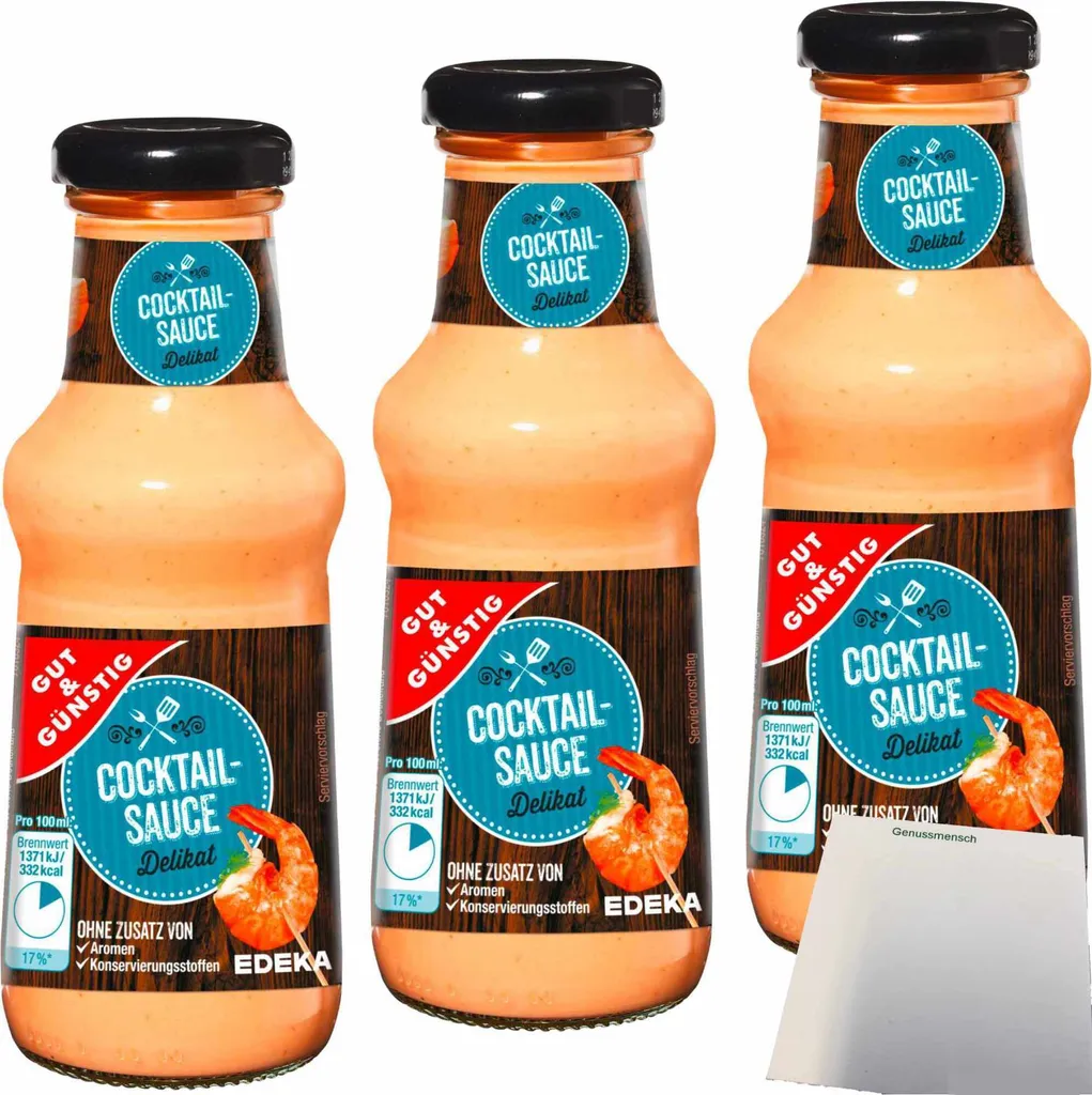 Good & delicate cocktail sauce 3-pack (3x250ml bottle) + usy block
