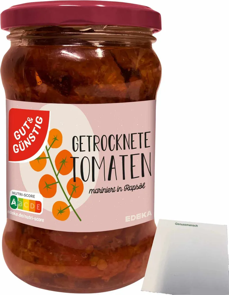 Gut& Dried Tomatoes marinated tomatoes sun-dried in rapeseed oil (280g jar) + usy block