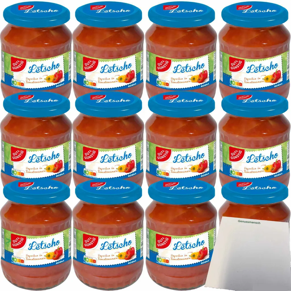 Gut& Letscho Paprika in Tomato Sauce Hungarian Style 12 Pack (12x680g Jar) + usy Block