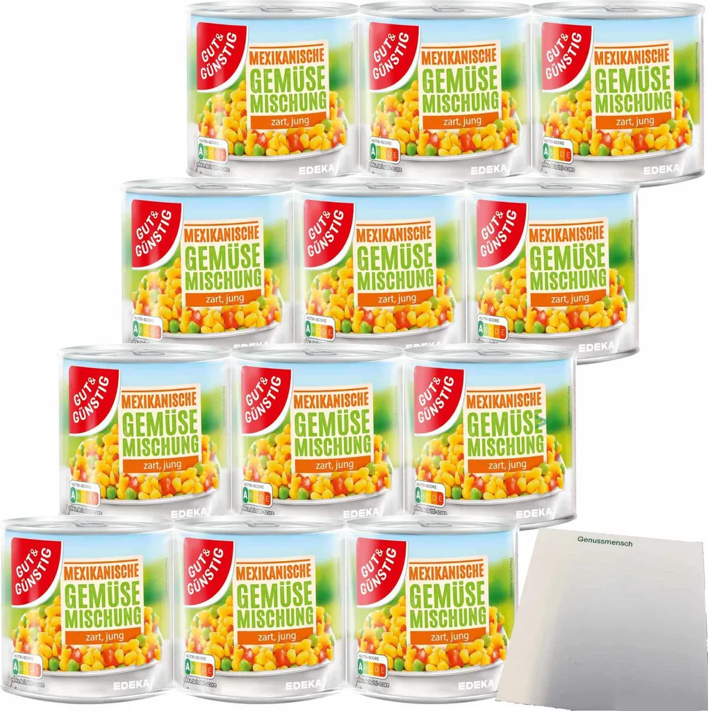Gut& Mexican Vegetable Mix VPE (12x150g Can) + usy Block