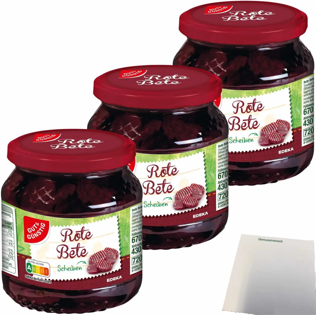 Gut& Beetroot slices in bunches with onions 3-pack (3x430g ATG) + usy block