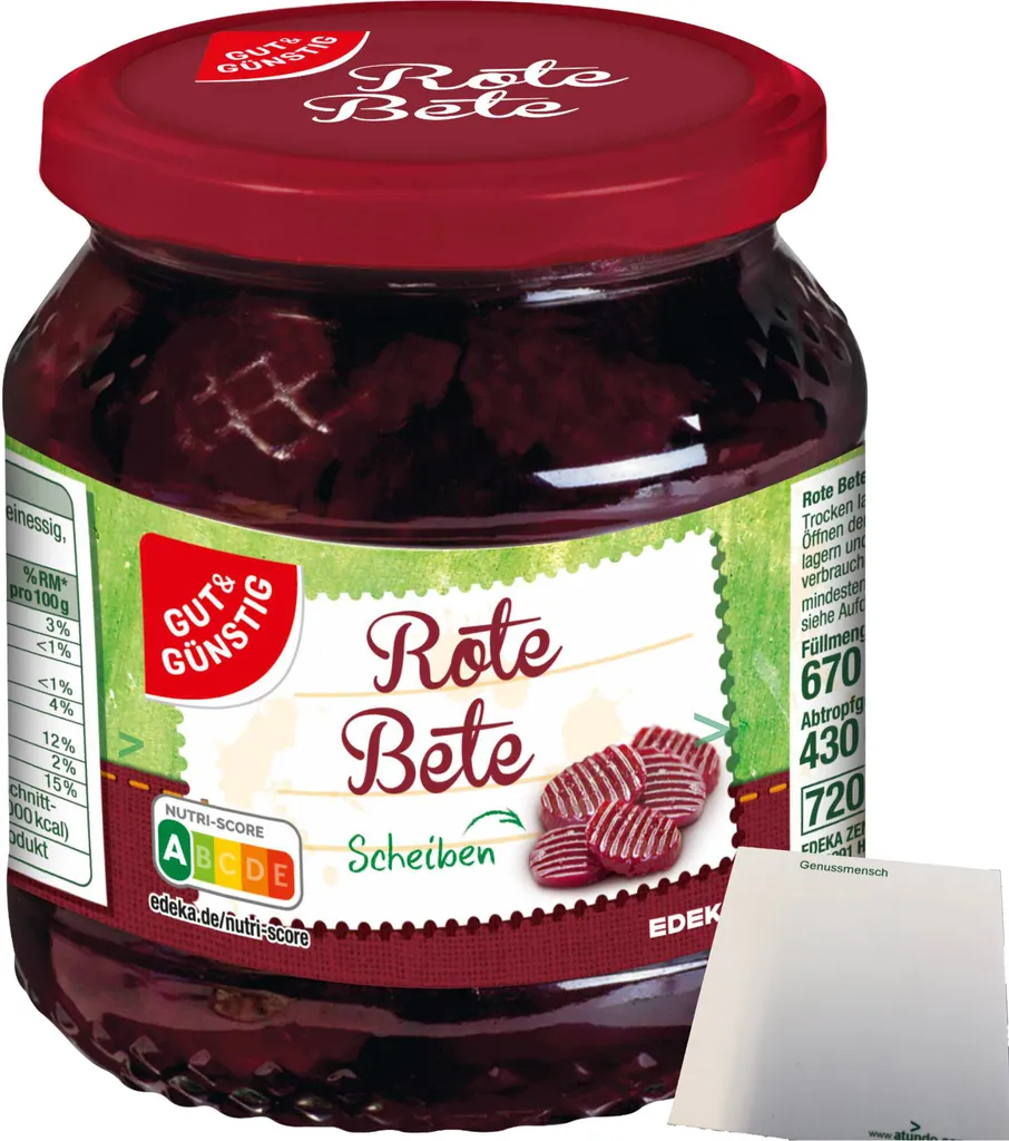 Gut& Beetroot slices in bunches with onions (430g ATG) + usy block