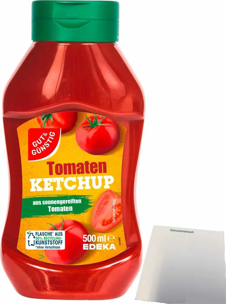 Gut& Tomaten Ketchup aus sonnengereiften Tomaten (500ml) + usy Block