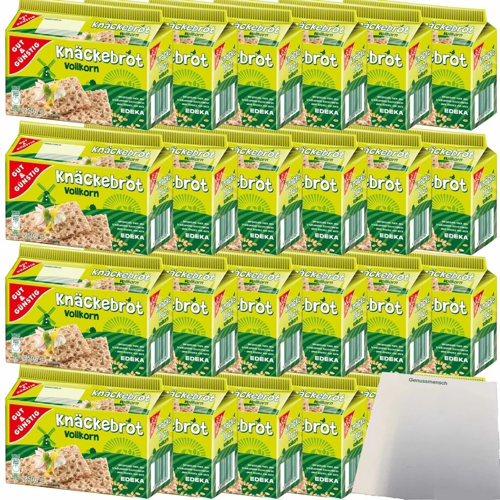 Gut& Wholemeal crispbread rich in fiber 24-pack (24x250g pack) + usy block
