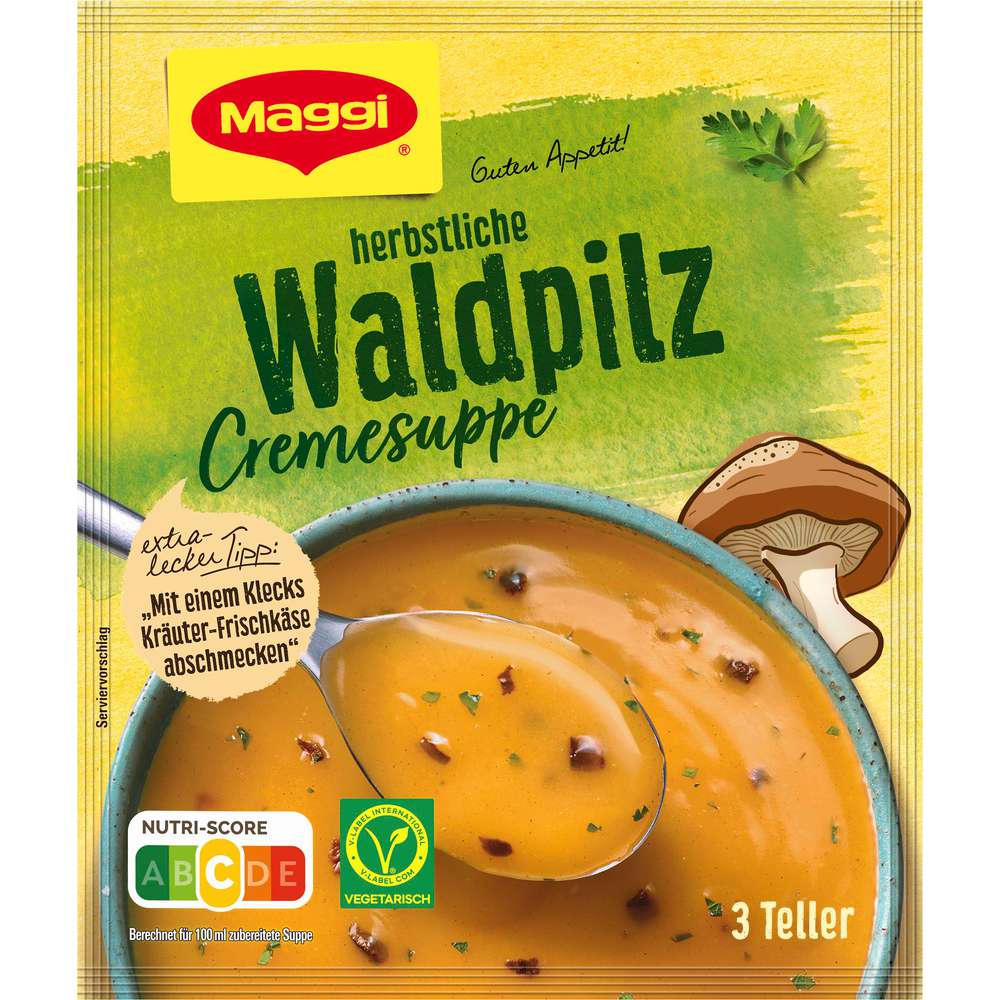 Enjoy your meal soup, wild mushroom cream