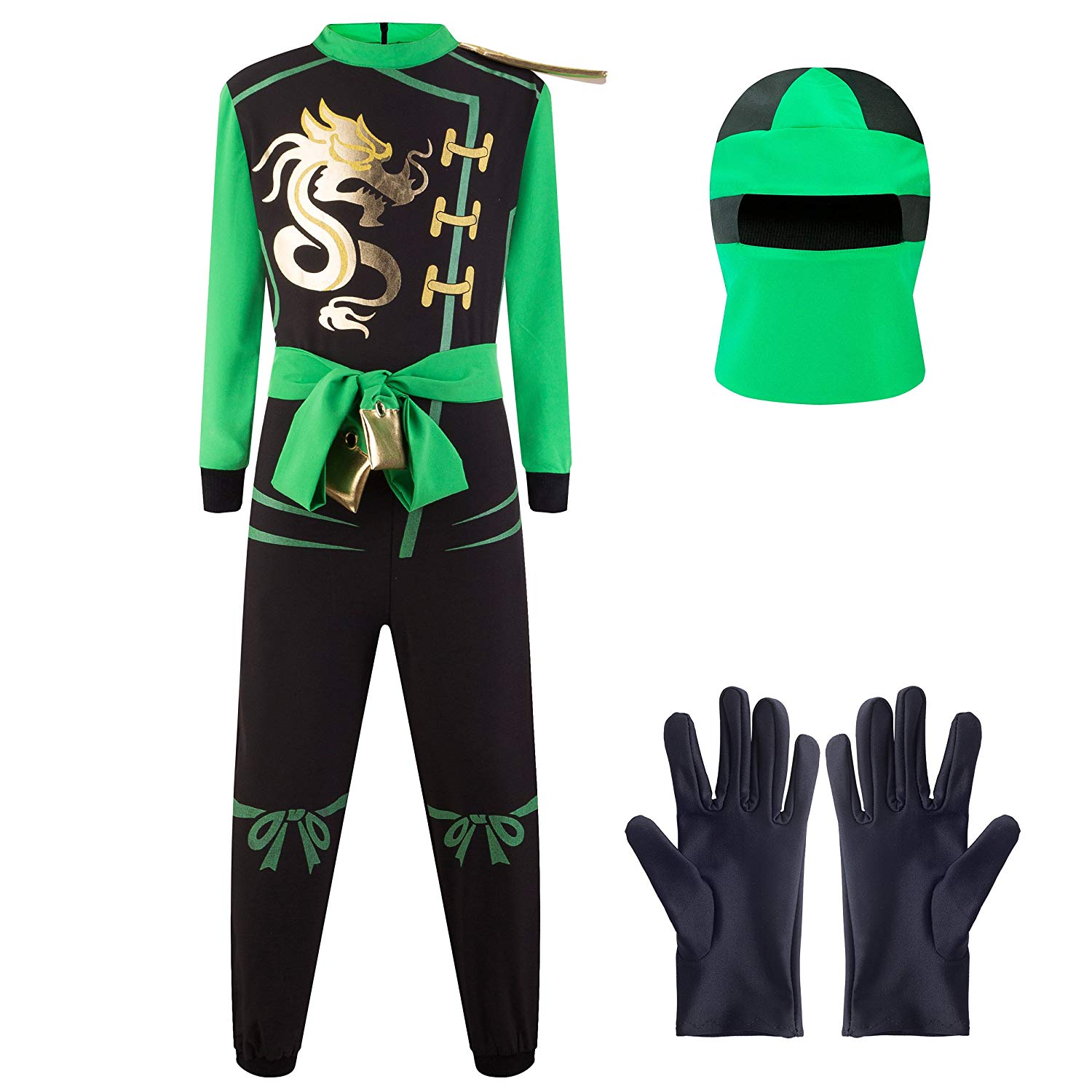 Katara 1771 Ninja Childrens Costume Various Sizes Green Red Blue White, M 