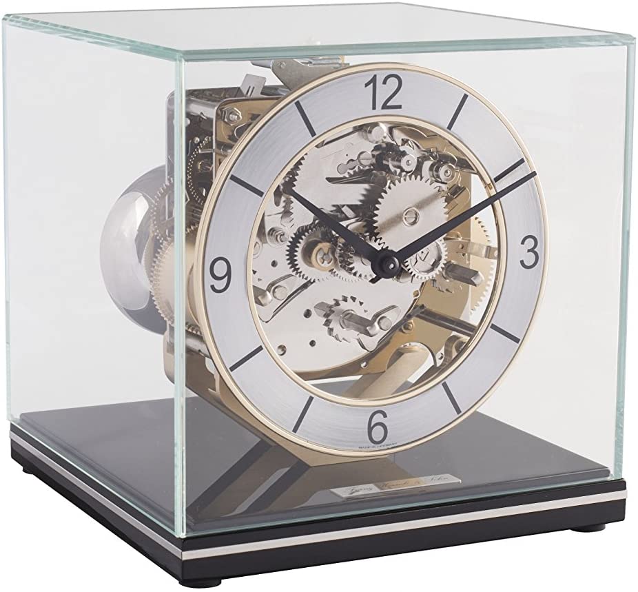 Hermle Cube 23052-740340 Mechanical Table Clock with Key Winding 18 cm