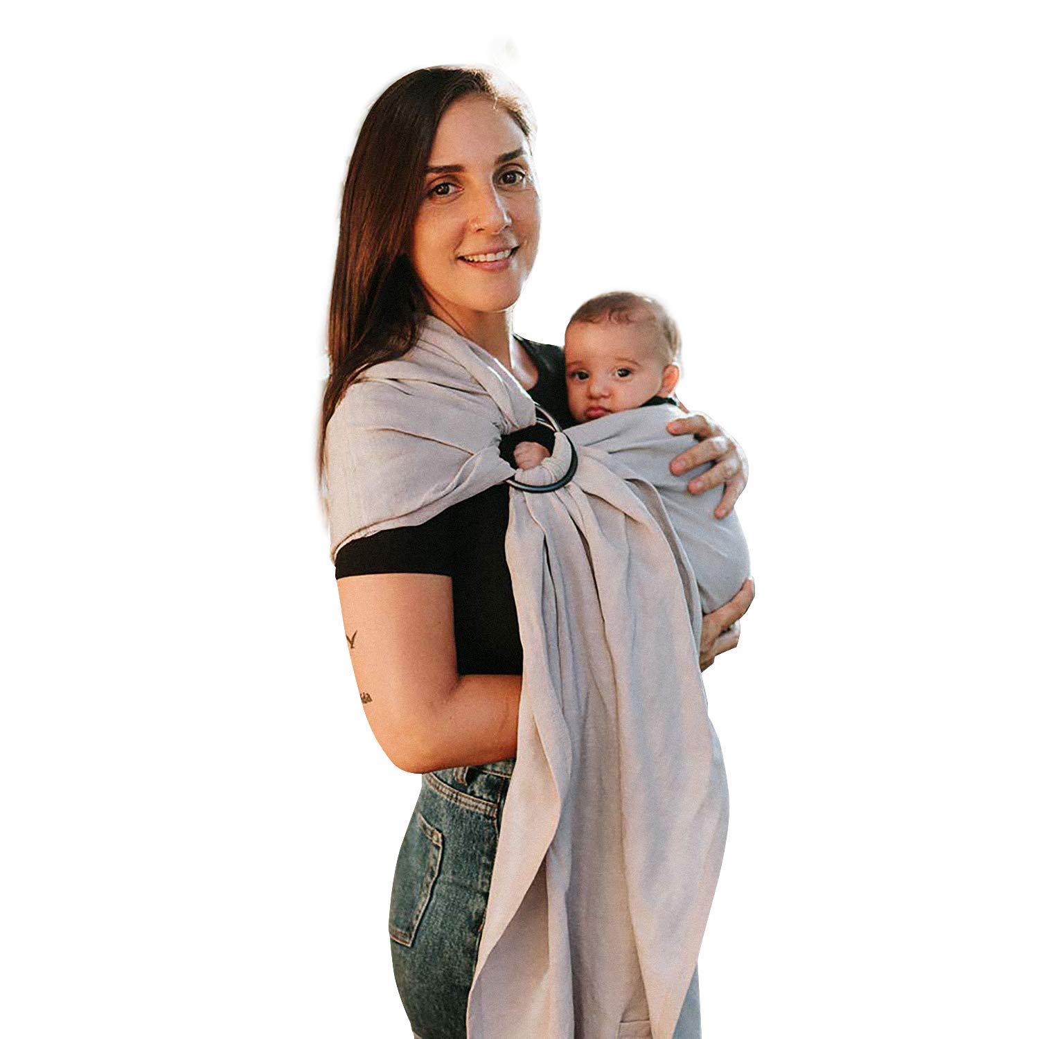 Nalakai Luxury Ring Sling Baby Carrier - Extra Soft Bamboo and Linen Fabric