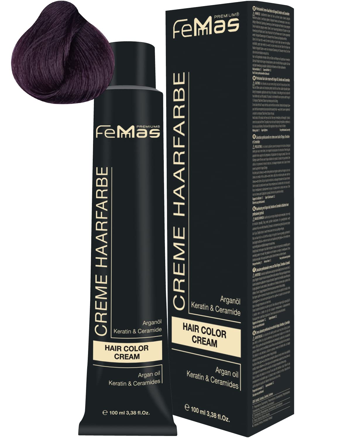 Femmas Hair Colour Cream 100 ml Hair Colour (Light Brown Purple 5.2), ‎light 5.2