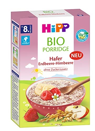 Hipp Porrdige Hafer Erdbeer-Himbeere, 250g