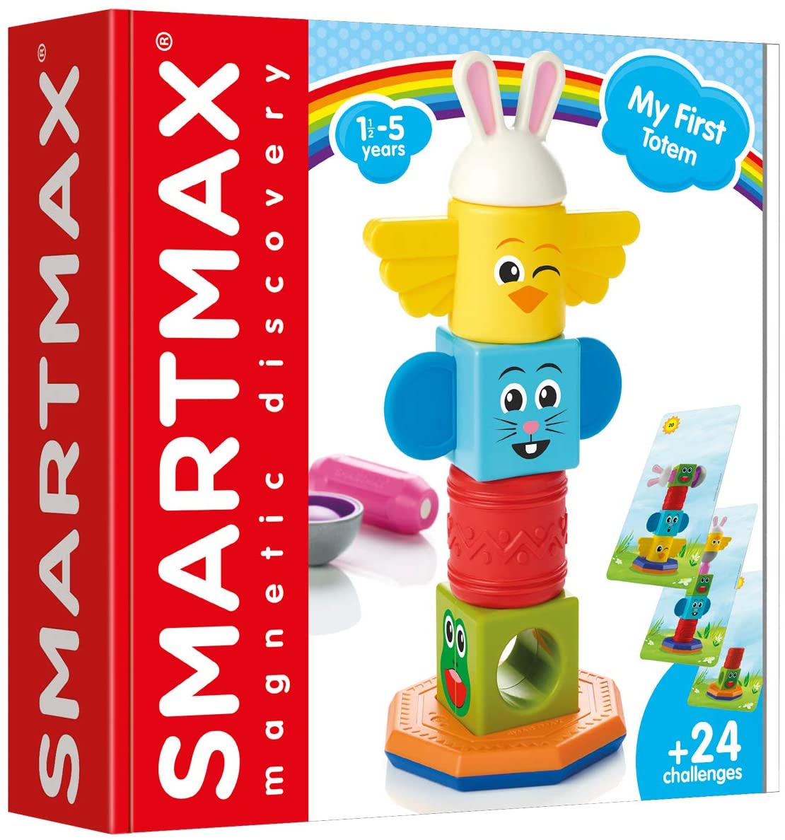Smart Games Smartmax My First - Totem Set (24 Opdr) - 8Pcs - New 04/19 Smartmax My Firs