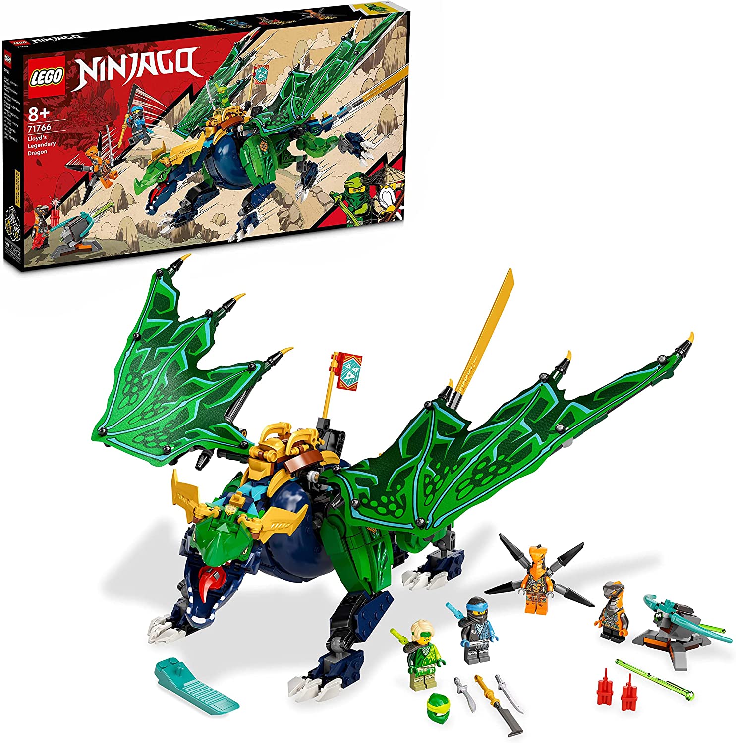 LEGO 71766 NINJAGO Lloyds Legendary Dragon Toy for Boys and Girls from 8 Years with Dragon and Snake Figures