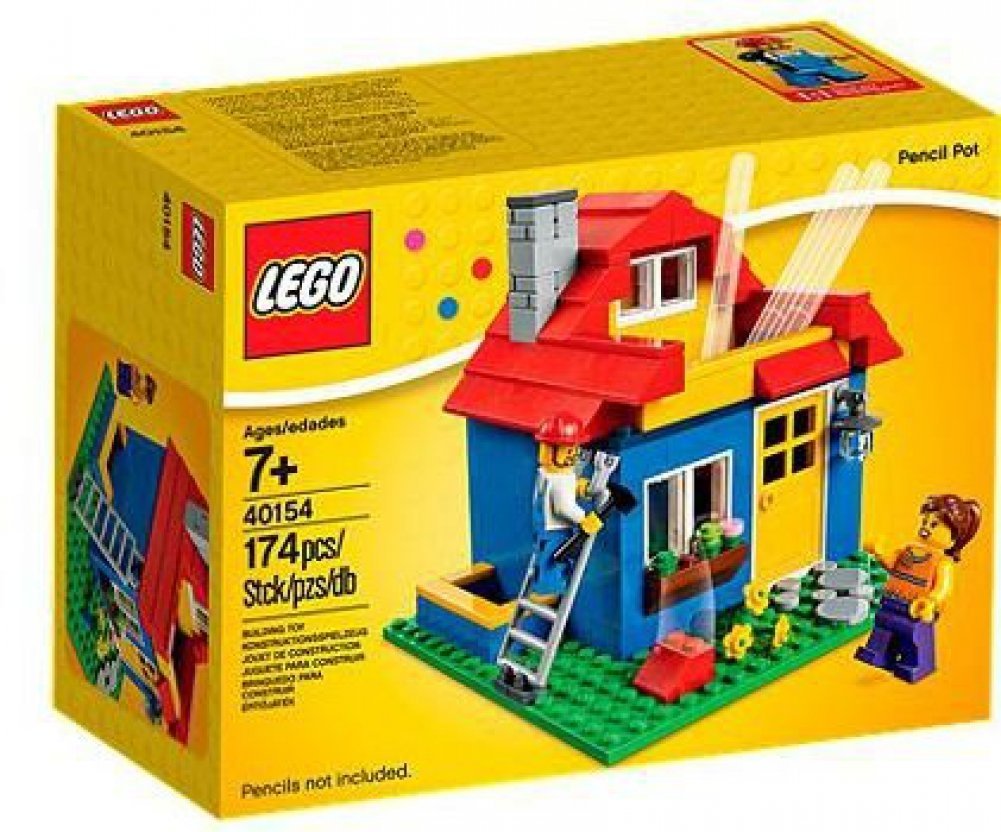Lego Exclusive Pencil Pot House # 40154 Set By Lego