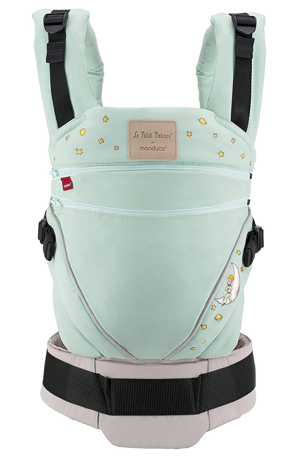 manduca XT Baby Carrier < All-In-One Baby Carrier for Newborns from Birth, Babies & Toddlers (3.5 - 20 kg), Adjustable Seat, 3 Carrying Positions, Organic Cotton (Le Petit Prince® by manduca® XT, Lune)