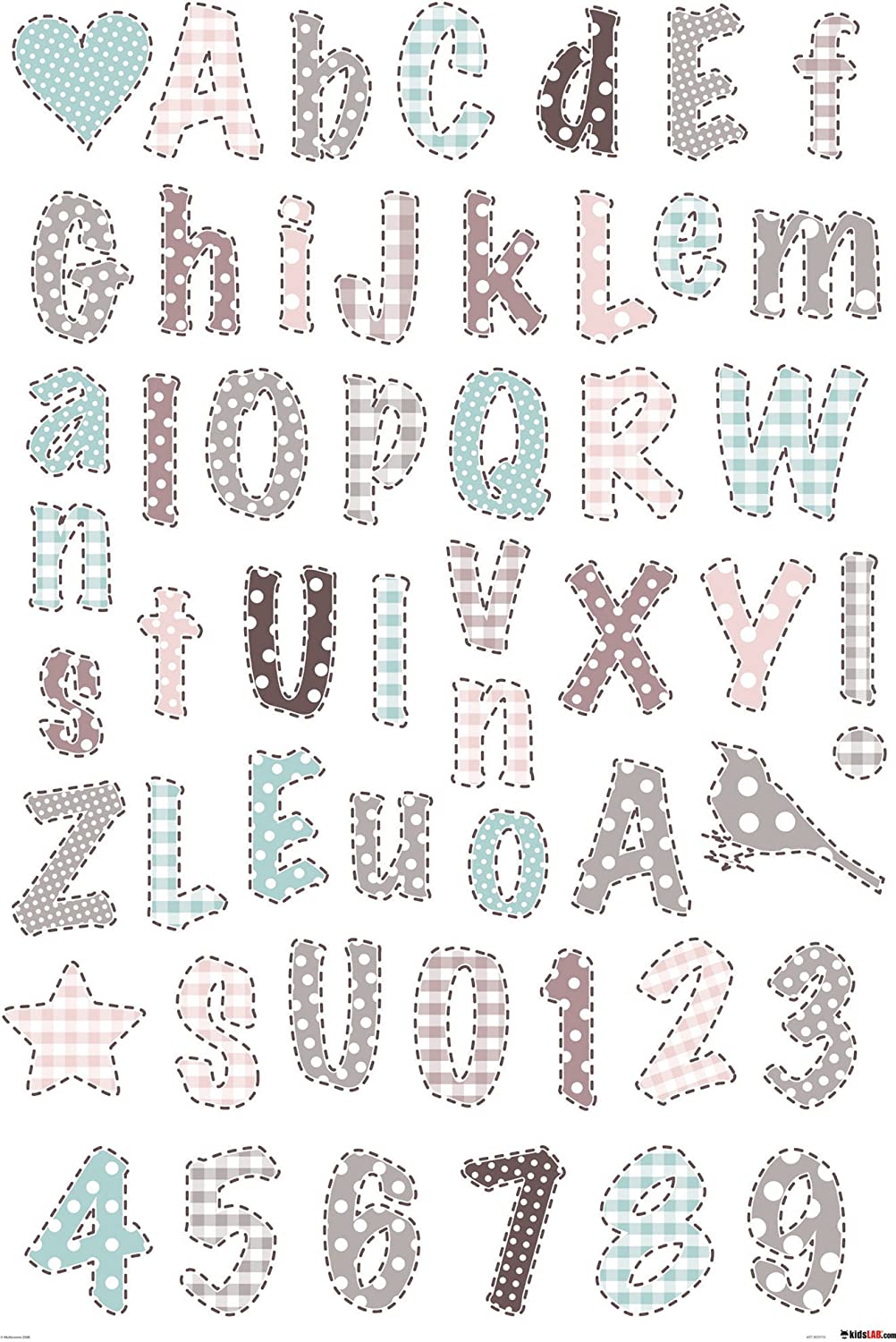 Muur Sticker Romantic Alfabet