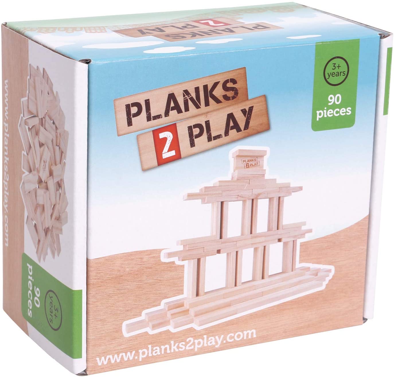 Planks 2 Play - 90 Small Wooden Boards