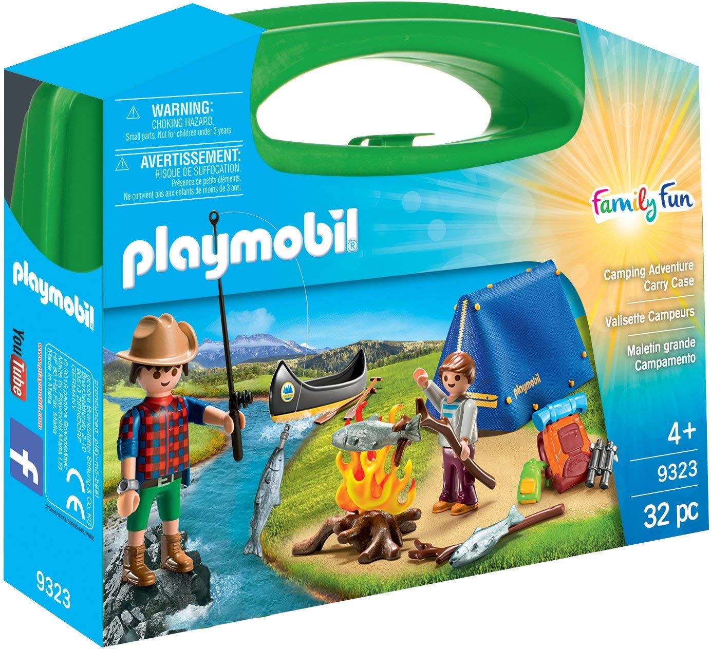 Playmobil Pmb-Set07 Camping Adventure Carry Case Building Set, Transparent,