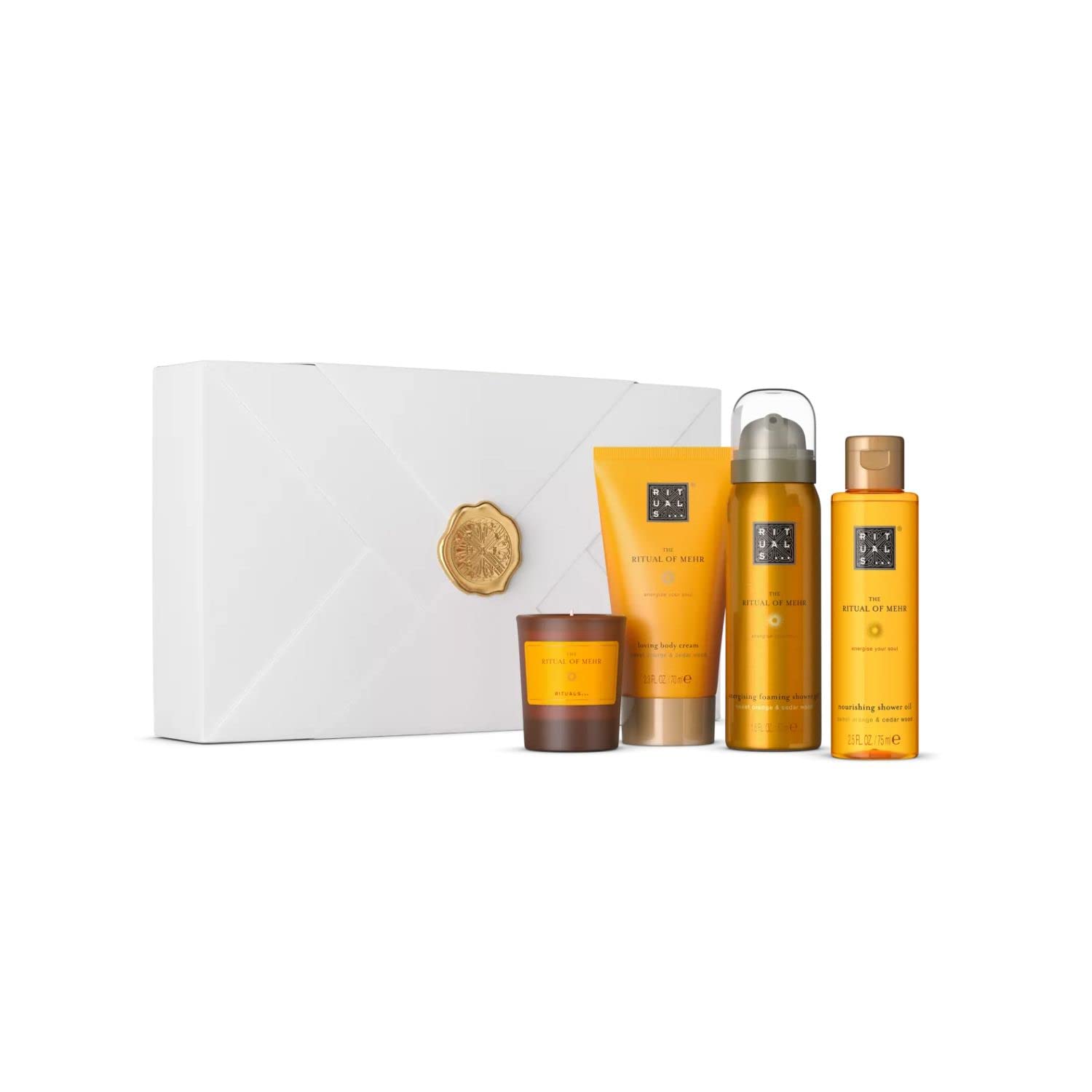 RITUALS The Ritual of More Gift Set, S - Gift Box with 4 Personal Care Products with Sweet Orange and Cedar Wood - Stimulating Fragrance