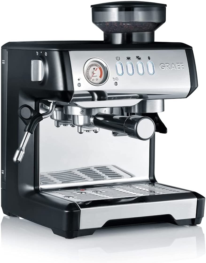 Graef ESM802EU Milegra Filter Holder Espresso Machine, 1600, Black