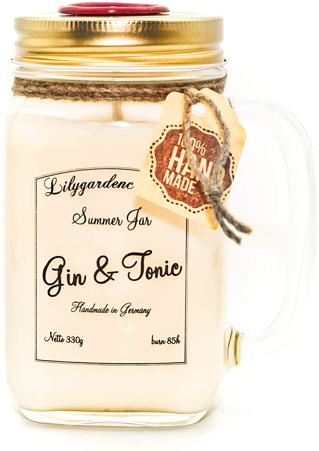 Lilygardencandles Scented Candle Gin & Tonic In Summer Jar, Burning Time 85