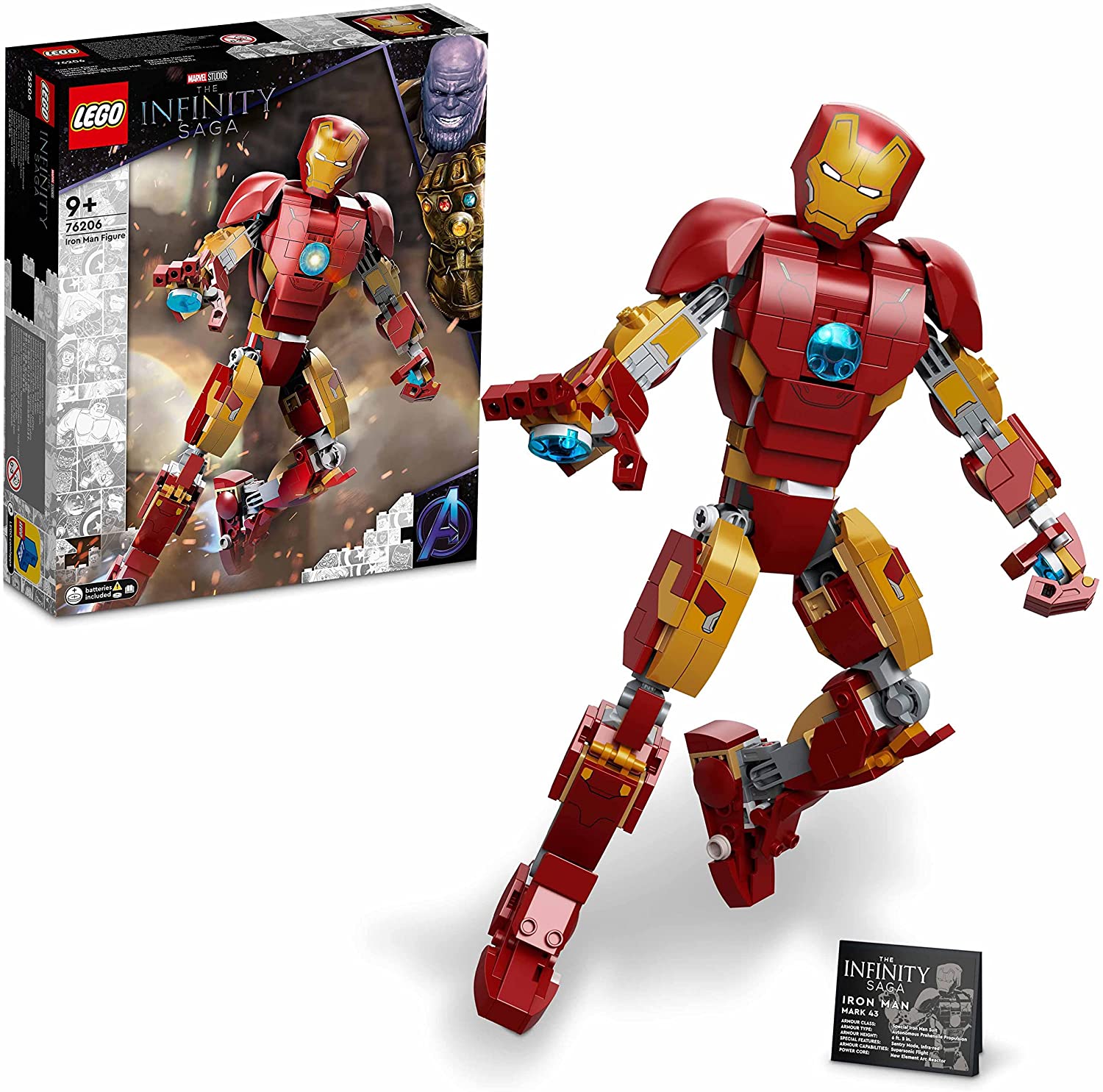 LEGO 76206 Marvel Iron Man Figur, Spielzeug- und Deko-Modell zum Sammeln un