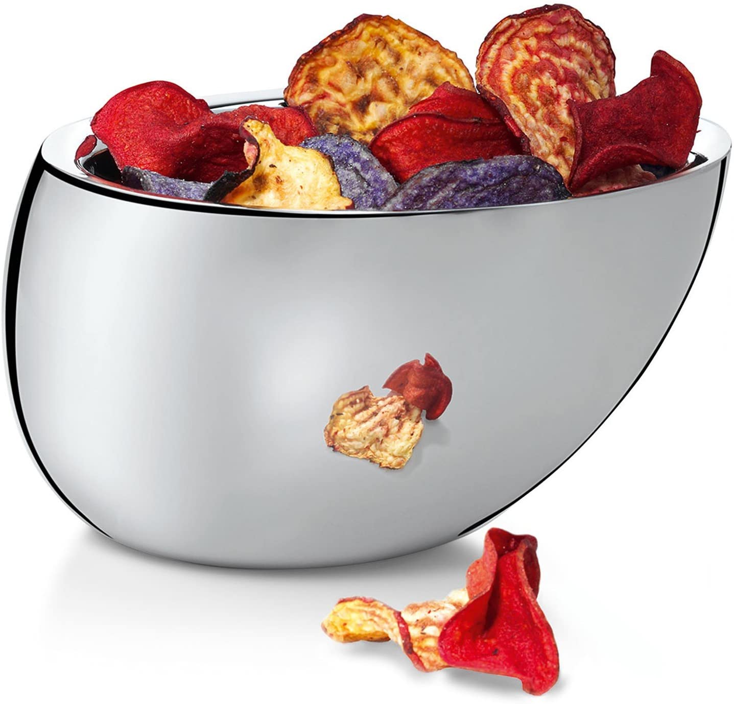 Philippi Scoop Snack Bowl Double Walled Stainless Steel, Polished, 15 cm (D)