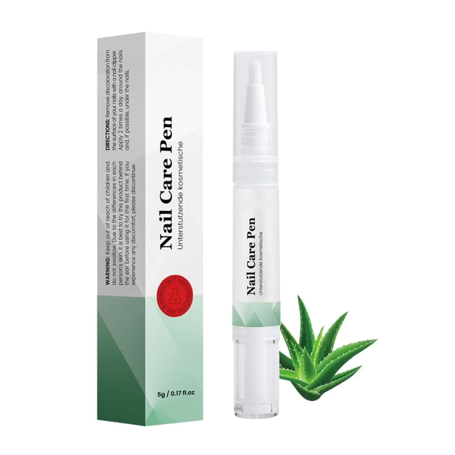 Pack of 4 Nail Care Pen - The Original, Nail Fungus Pen Austria, Nail Care Pen Cosmetic Care for Nail Fungal Infection, with Tea Tree Oil, Vitamin E & Aloe Vera (5 ml)