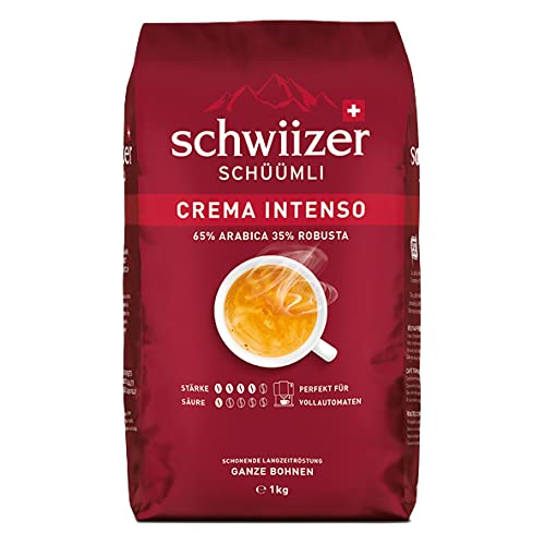 Schwiizer Sch??mli Crema Intenso Whole Coffee Beans (4 kg, Strength Grade 4/5, Premium Arabica/Robusta) Pack of 4 x 1 kg (4)