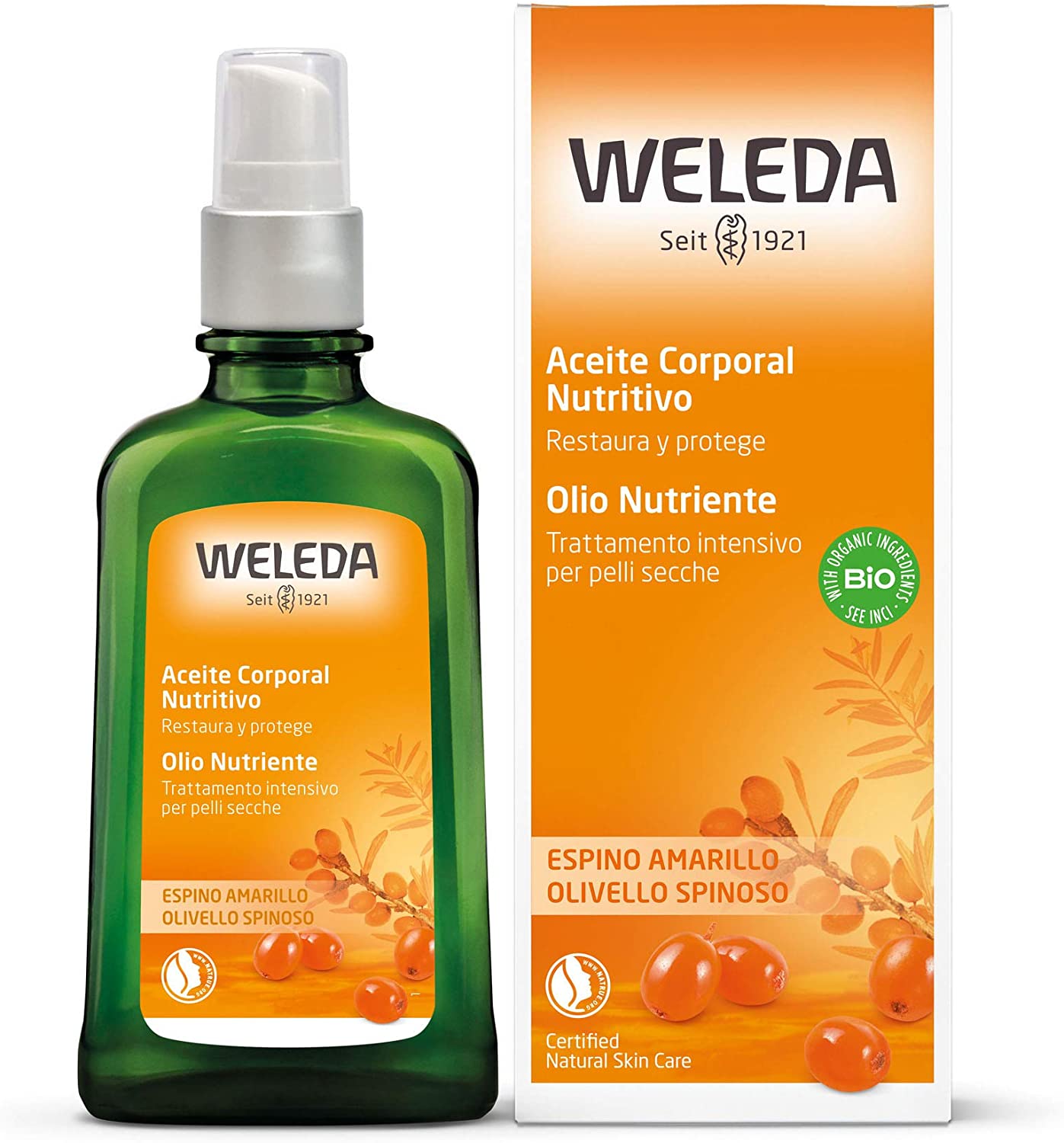 WELEDA sea buckthorn body oil, set of 1, 100 ml